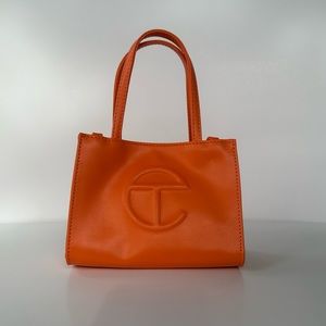Telfar Small Orange Shopping Bag